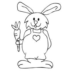 着色页: 兔子 (动物) #9660 - 免费可打印着色页
