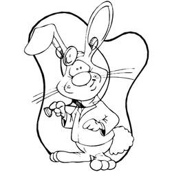 着色页: 兔子 (动物) #9671 - 免费可打印着色页