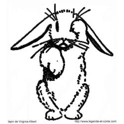 着色页: 兔子 (动物) #9691 - 免费可打印着色页