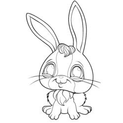 着色页: 兔子 (动物) #9693 - 免费可打印着色页