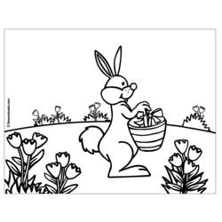 着色页: 兔子 (动物) #9696 - 免费可打印着色页
