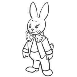 着色页: 兔子 (动物) #9699 - 免费可打印着色页