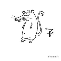 着色页: 鼠 (动物) #15186 - 免费可打印着色页