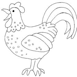 着色页: 公鸡 (动物) #4090 - 免费可打印着色页