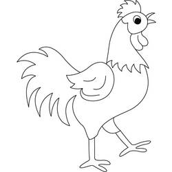 着色页: 公鸡 (动物) #4108 - 免费可打印着色页