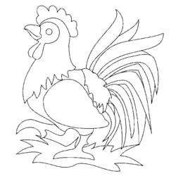 着色页: 公鸡 (动物) #4117 - 免费可打印着色页