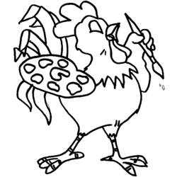 着色页: 公鸡 (动物) #4123 - 免费可打印着色页