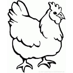 着色页: 公鸡 (动物) #4128 - 免费可打印着色页