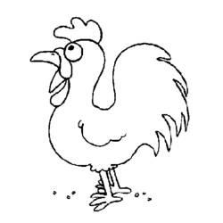 着色页: 公鸡 (动物) #4134 - 免费可打印着色页