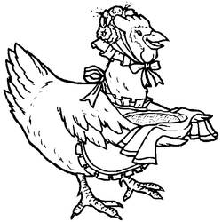 着色页: 公鸡 (动物) #4137 - 免费可打印着色页
