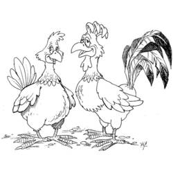 着色页: 公鸡 (动物) #4140 - 免费可打印着色页