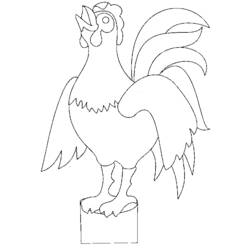 着色页: 公鸡 (动物) #4149 - 免费可打印着色页