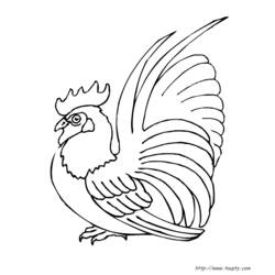 着色页: 公鸡 (动物) #4159 - 免费可打印着色页