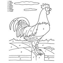 着色页: 公鸡 (动物) #4166 - 免费可打印着色页