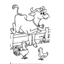 着色页: 公鸡 (动物) #4173 - 免费可打印着色页