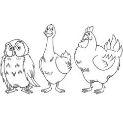 着色页: 公鸡 (动物) #4183 - 免费可打印着色页