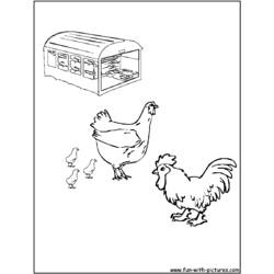 着色页: 公鸡 (动物) #4186 - 免费可打印着色页