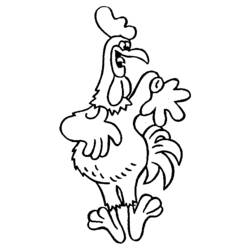 着色页: 公鸡 (动物) #4190 - 免费可打印着色页