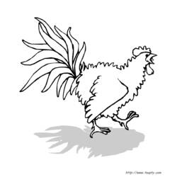 着色页: 公鸡 (动物) #4204 - 免费可打印着色页