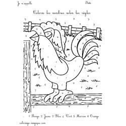 着色页: 公鸡 (动物) #4205 - 免费可打印着色页