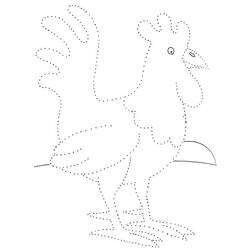 着色页: 公鸡 (动物) #4210 - 免费可打印着色页