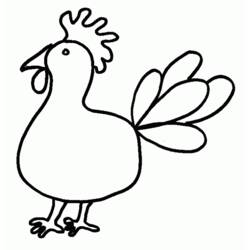 着色页: 公鸡 (动物) #4230 - 免费可打印着色页