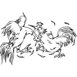 着色页: 公鸡 (动物) #4263 - 免费可打印着色页