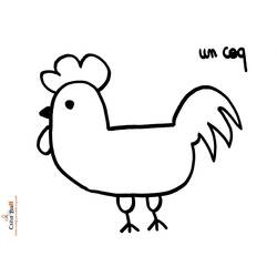 着色页: 公鸡 (动物) #4268 - 免费可打印着色页
