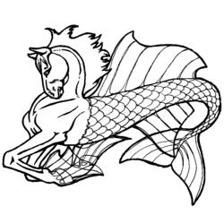 着色页: 海马 (动物) #18674 - 免费可打印着色页