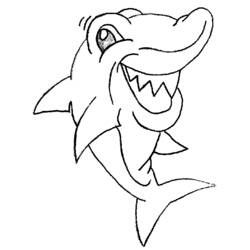 着色页: 鲨鱼 (动物) #14765 - 免费可打印着色页