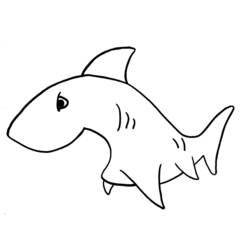 着色页: 鲨鱼 (动物) #14841 - 免费可打印着色页
