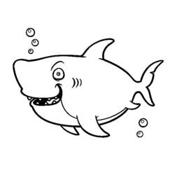 着色页: 鲨鱼 (动物) #14877 - 免费可打印着色页
