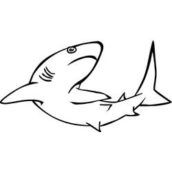 着色页: 鲨鱼 (动物) #14886 - 免费可打印着色页