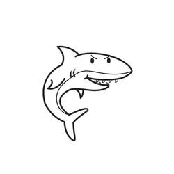 着色页: 鲨鱼 (动物) #14898 - 免费可打印着色页