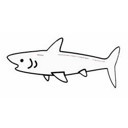 着色页: 鲨鱼 (动物) #14926 - 免费可打印着色页