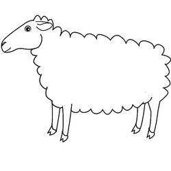着色页: 羊 (动物) #11402 - 免费可打印着色页