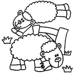 着色页: 羊 (动物) #11420 - 免费可打印着色页