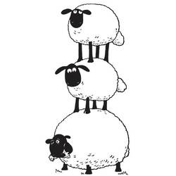 着色页: 羊 (动物) #11425 - 免费可打印着色页