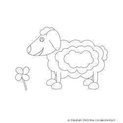 着色页: 羊 (动物) #11433 - 免费可打印着色页