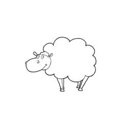 着色页: 羊 (动物) #11454 - 免费可打印着色页