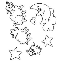 着色页: 羊 (动物) #11477 - 免费可打印着色页