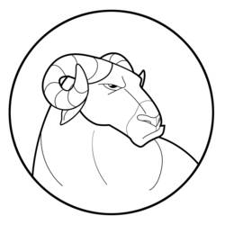 着色页: 羊 (动物) #11541 - 免费可打印着色页