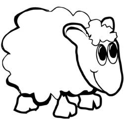着色页: 羊 (动物) #11543 - 免费可打印着色页