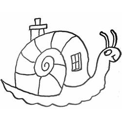 着色页: 蜗牛 (动物) #6506 - 免费可打印着色页