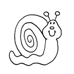 着色页: 蜗牛 (动物) #6508 - 免费可打印着色页