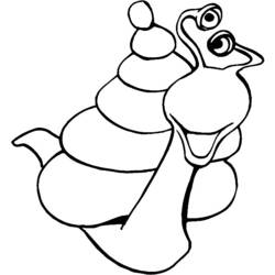 着色页: 蜗牛 (动物) #6517 - 免费可打印着色页