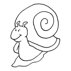 着色页: 蜗牛 (动物) #6521 - 免费可打印着色页