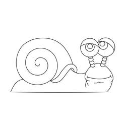 着色页: 蜗牛 (动物) #6525 - 免费可打印着色页