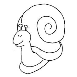 着色页: 蜗牛 (动物) #6541 - 免费可打印着色页
