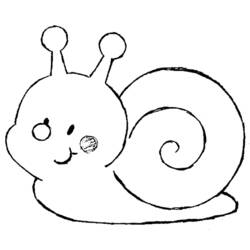 着色页: 蜗牛 (动物) #6545 - 免费可打印着色页